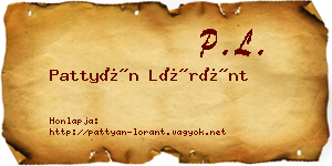 Pattyán Lóránt névjegykártya